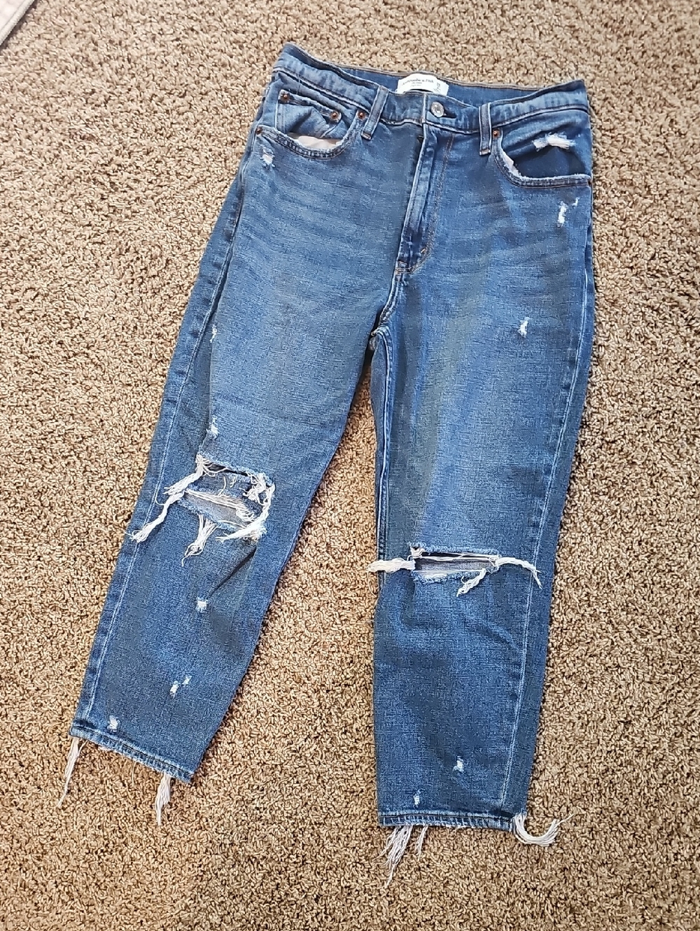 Abercrombie & Fitch 'The Mom' High Rise Jeans - Blue